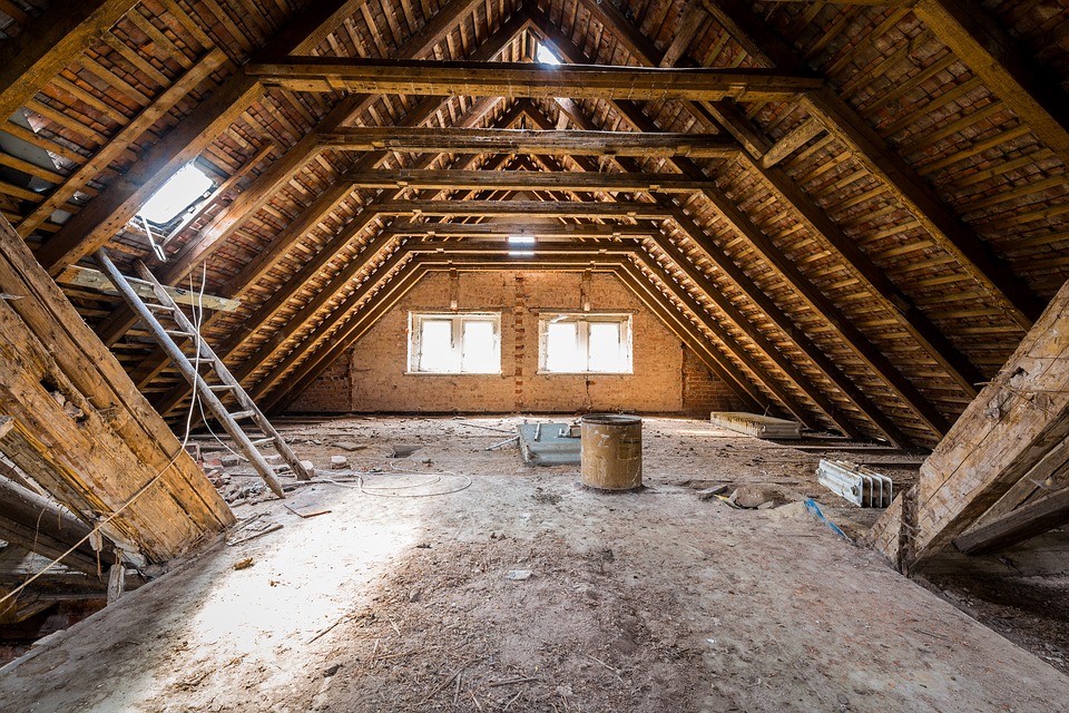 Attic inspection water damage