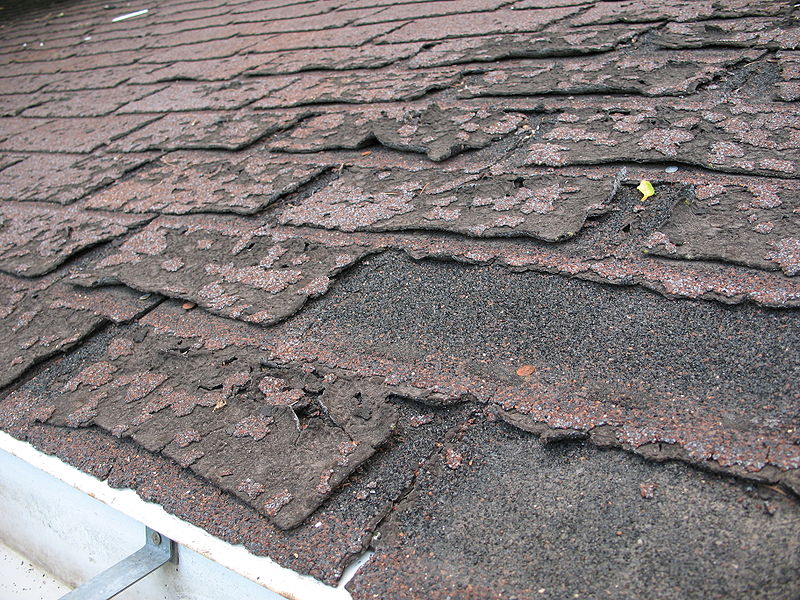 cracked asphalt shingles